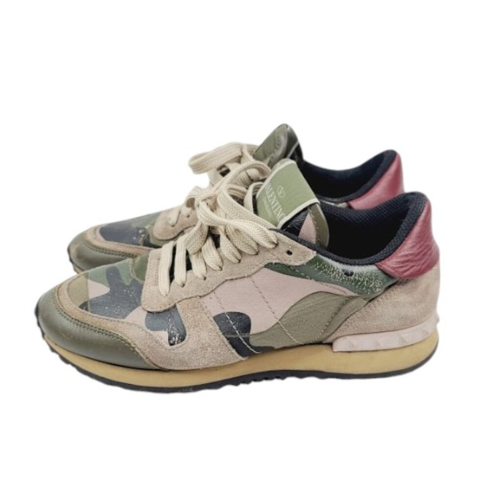 Valentino Garavani Women's Multicolor Rockrunner Camouflage Athletic Sneaker 7